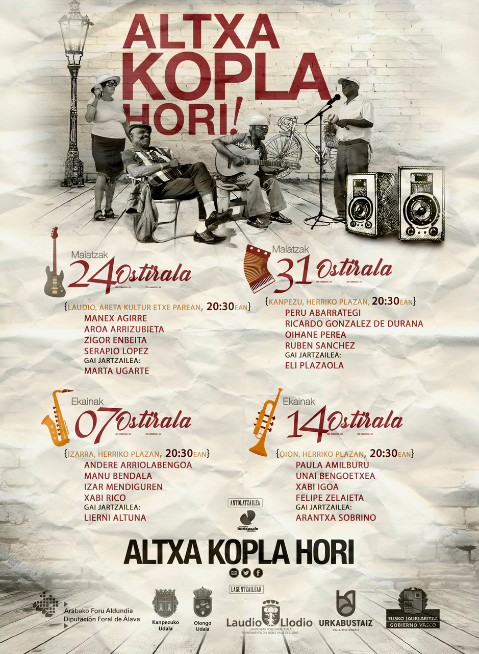 Heltzear da 2019ko Altxa Kopla Hori!