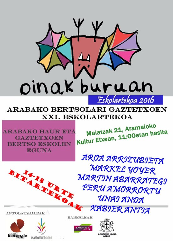 2016-05-21 aramaio eskolartekoa