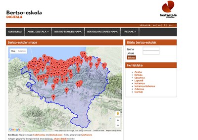 Bertso-eskolak.eus webgunea