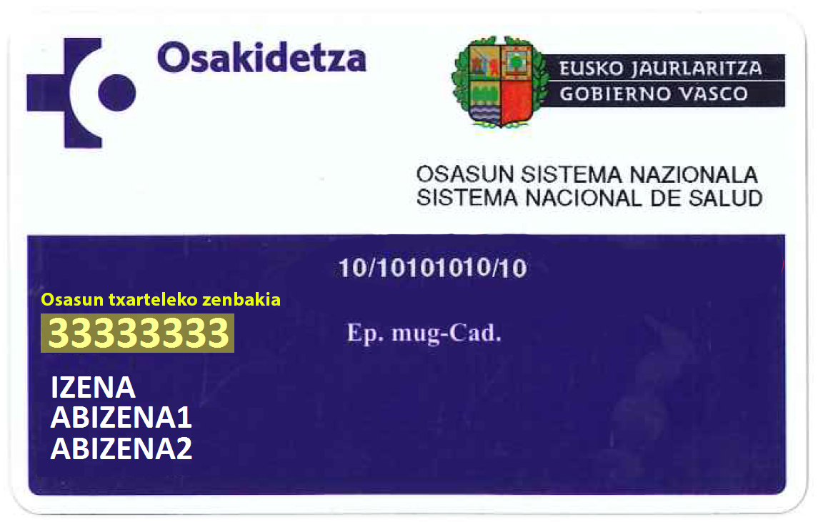 Osakidetza - osasun txartela
