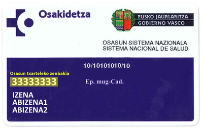 Osakidetza - osasun txartela