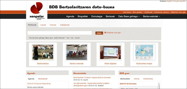 BDB: bertsolaritzaren datu-basea