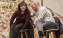 Joana Ziganda eta Eneko Lazkoz, saioaren une batean. (arg. Joseba Zabalza)