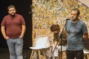 Eneko Fernandez, Patxi Castillorekin bertsotan. (Josu Santesteban NBE)